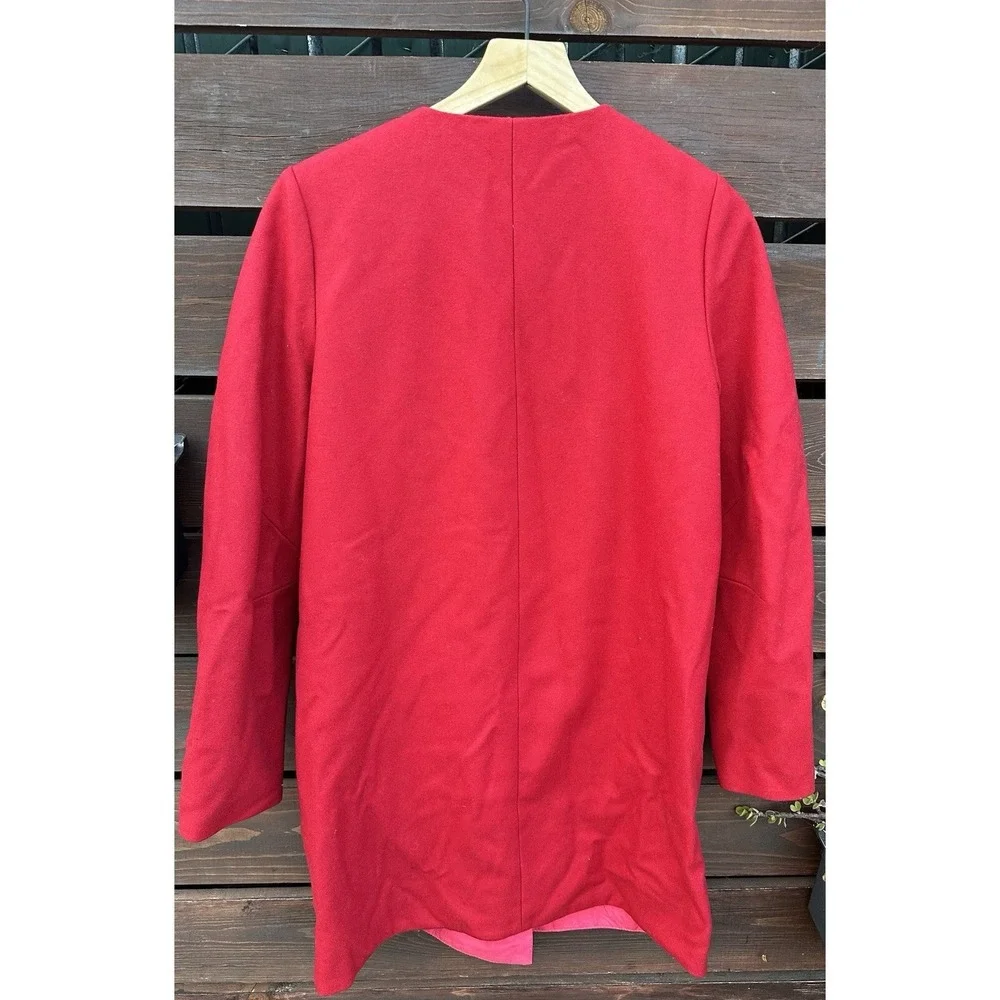 Lacoste Women's Red Wool‎ Pea Coat Size 38 (6)